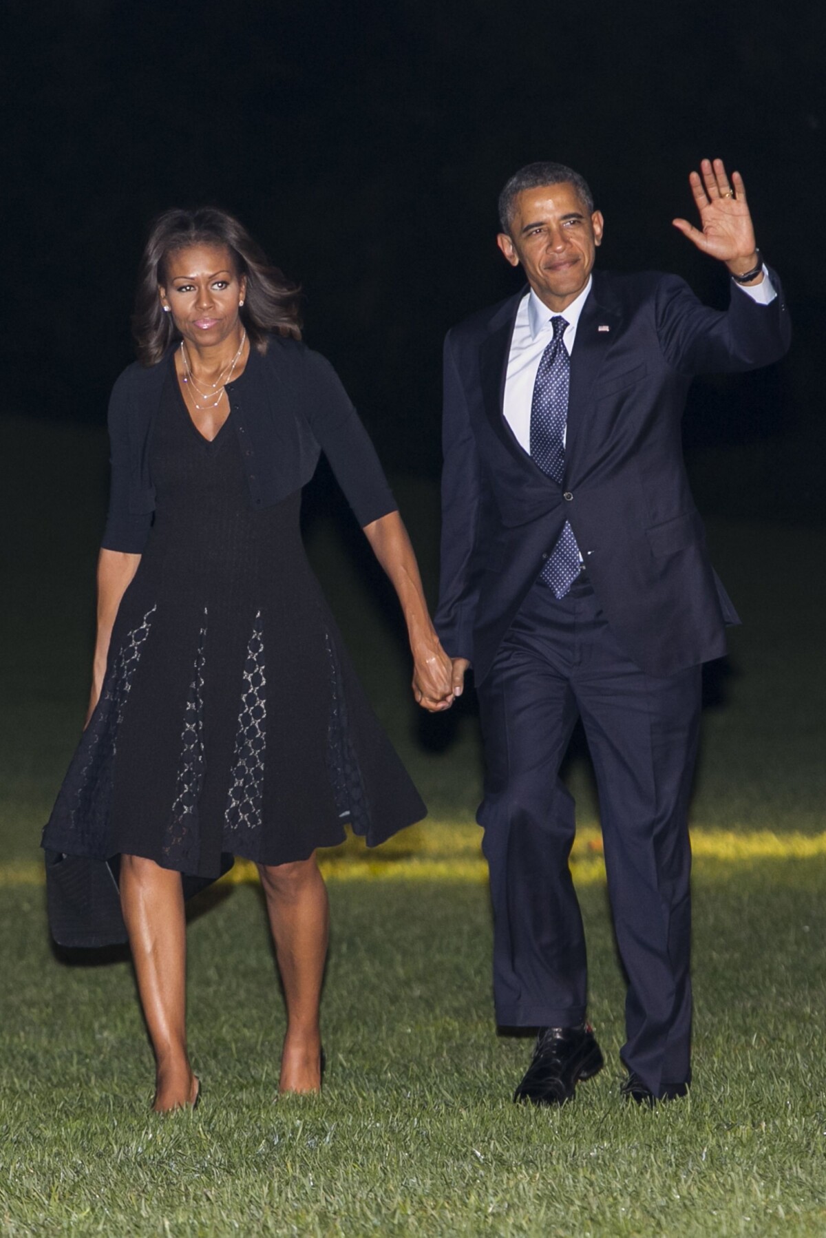 Photo : Barack et Michelle Obama rentrent à Washington, après avoir ...