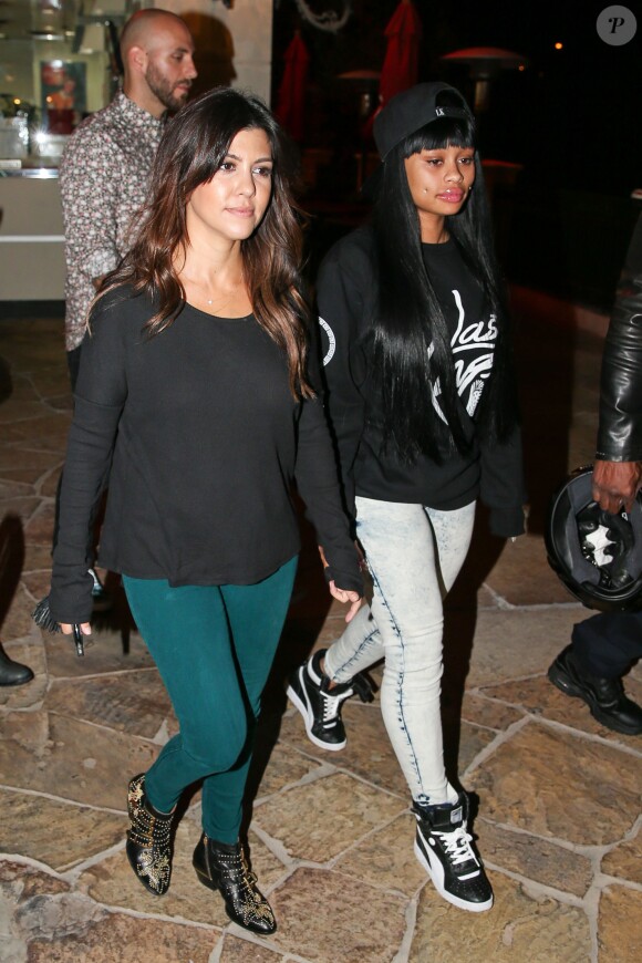 Kourtney Kardashian et Blac Chyna à Calabasas, le 25 septembre 2013.