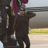 Rihanna arrive en jet privé à Adelaide en Australie, le 26 septembre 2013.