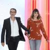 Robin Renucci et Emmanuelle Bach - enregistrement de "Vivement dimanche" à Paris, le 24 septembre 2013. Diffusion sur France 2, le dimanche 29 septembre.
