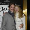 Elie Top et Arielle Dombasle lors de la première du film Opium au cinéma Le Saint-Germain à Paris, le 27 septembre 2013.
