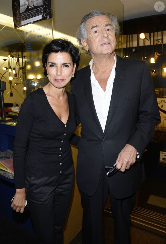 Rachida Dati et Bernard-Henry Lévy lors de la première du film Opium au cinéma Le Saint-Germain à Paris, le 27 septembre 2013.