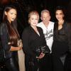 Jean-Paul Gaultier entouré de Catherine Deneuve, Nabilla Benattia et Farida Khelfa Seydoux lors du défilé de mode Jean-Paul Gaultier, collection prêt-a-porter printemps-éte 2014, au Paradis Latin à Paris, le 28 septembre 2013, durant la Fashion Week