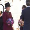 La famille royale de Danemark - la reine Margrethe II de Danemark, le prince Henrik, le prince Frederik et la princesse Mary, le prince Joachim et la princesse Marie, et la princesse Benedikte - assistait le 1er octobre 2013 à l'inauguration du Parlement au palais Christiansborg à Copenhague.