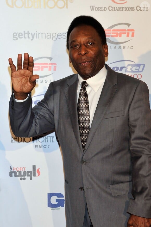 Pelé lors de la cérémonie du Golden Foot Award à Monaco le 17 Avril 2012