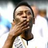 Pelé lors des 100 ans du club de Santos au stade Vila Belmiro de Santos le 14 avril 2012