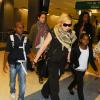 Madonna et ses enfants David et Mercy, arrivent à New York en provenance de Londres, le 3 septembre 2013.