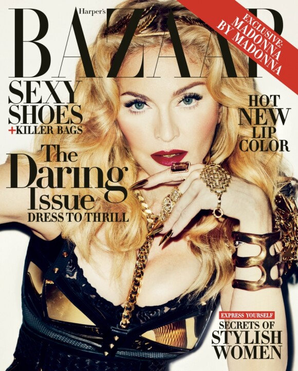 Madonna pose en couverture du magazine Harper's Bazaar. Novembre 2013