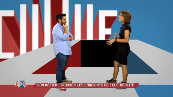 Mouloud Achour et la casteuse Neige Guitoun parlent de Nabilla dans Clique, le 5 octobre 2013.