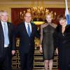 Le prince Albert II de Monaco et la princesse Charlene à Moscou le 5 octobre 2013 pour un dîner offert par le souverain monégasque