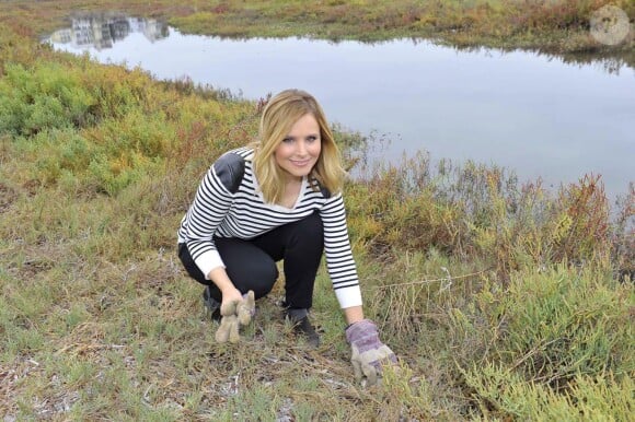 Kristen Bell s'engage pour une campagne écologique avec Neutrogena. Photo prise le 4 octobre 2013, à Los Angeles.