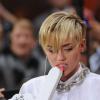 Miley Cyrus en concert pour le Today Show au Rockefeller Center de New York, le 7 octobre 2013.