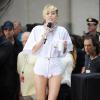 Miley Cyrus en concert pour le Today Show au Rockefeller Center de New York, le 7 octobre 2013.