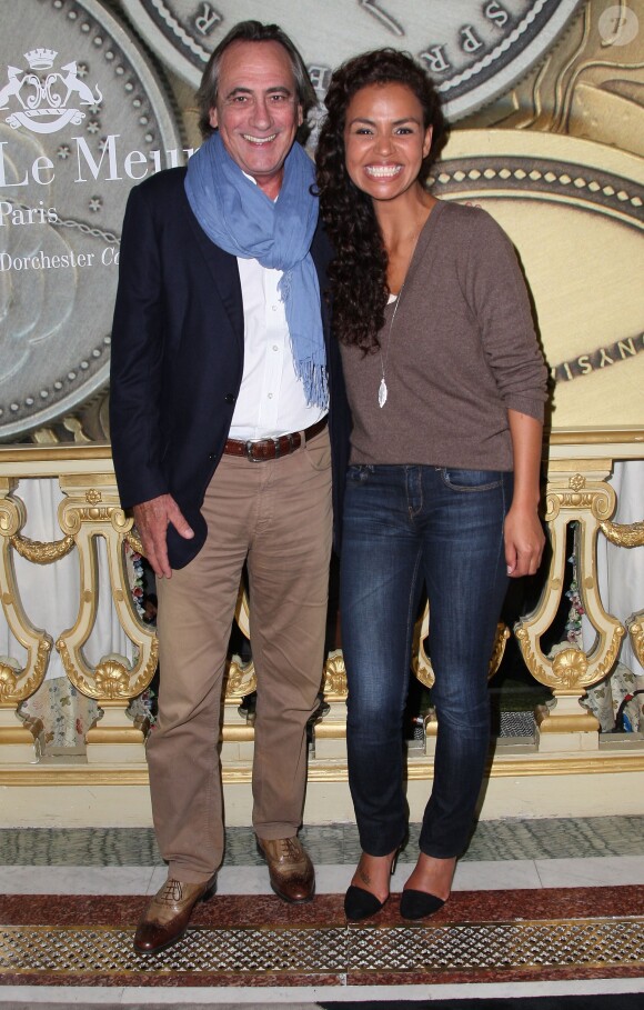 Philippe Lavil et Laurence Roustandjee lors de la remise du 6e prix Meurice pour l'art contemporain à l'hôtel Meurice à Paris, le 7 octobre 2013