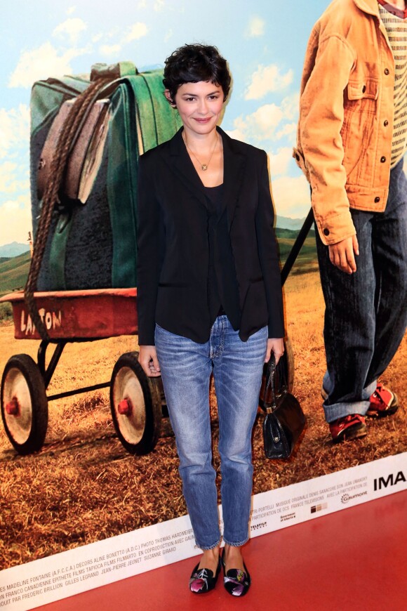 Audrey Tautou lors de la première du film L'Extravagant Voyage du jeune et prodigieux T. S. Spivet à Paris, le 8 octobre 2013.