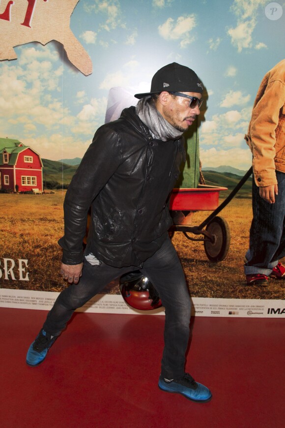 JoeyStarr lors de la première du film L'Extravagant Voyage du jeune et prodigieux T. S. Spivet à Paris, le 8 octobre 2013.