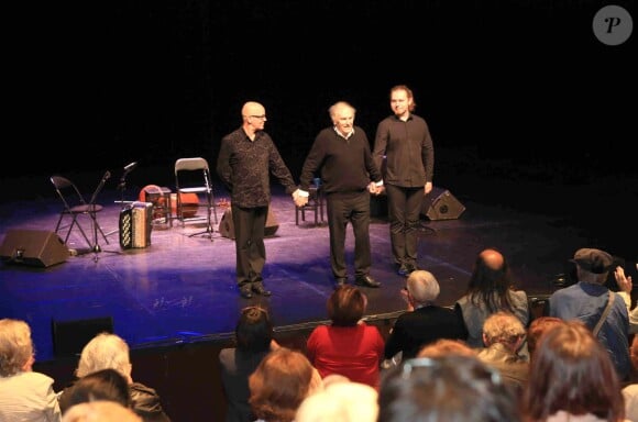 Le comédien Jean-Louis Trintignant à Vannes le 9 octobre 2013, fait ses adieux à la scène lors de son ultime représentation du spectacle "Trois poètes libertaires du XXe siècle"