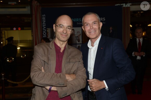 Bernard Werber et Jean-Claud Jitrois à la soirée de lancement du livre "Souvenirs, souvenirs" à l'hôtel Astor Saint Honoré, mardi 8 octobre 2013 à Paris.