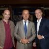 Bernard Werber, Eric Trolliard et Jean-Claude Jitrois à la soirée de lancement du livre "Souvenirs, souvenirs" à l'hôtel Astor Saint Honoré, mardi 8 octobre 2013 à Paris.