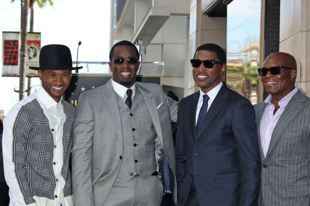 Photo Usher, Sean 'P. Diddy' Combs et le producteur Antonio 'L.A