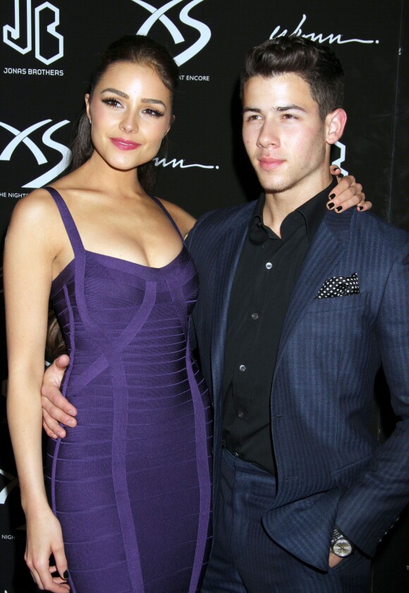 Nick Jonas et Olivia Culpo à la fête d'anniversaire de Nick au "XS Nightclub at Encore Las Vegas", le 15 septembre 2013.
