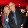 Exclusif - Michel Fugain pose avec sa compagne Sanda à La Cigale, à Paris, le 15 Novembre 2012.