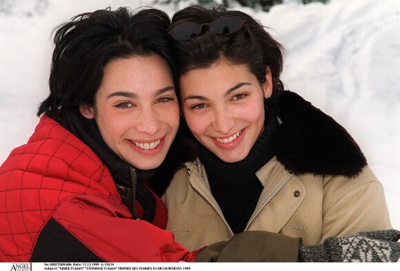 Marie et Laurette Fugain, trophée des femmes en or, Courchevel, 17 décembre 1999.
