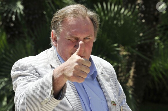 Gérard Depardieu lors d'une conférence de presse au Musée Massena de Nice, le 6 juin 2013