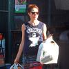 Exclusif - Michelle Monaghan enceinte fait des courses au Bristol Farms à Los Angeles, le 8 octobre 2013