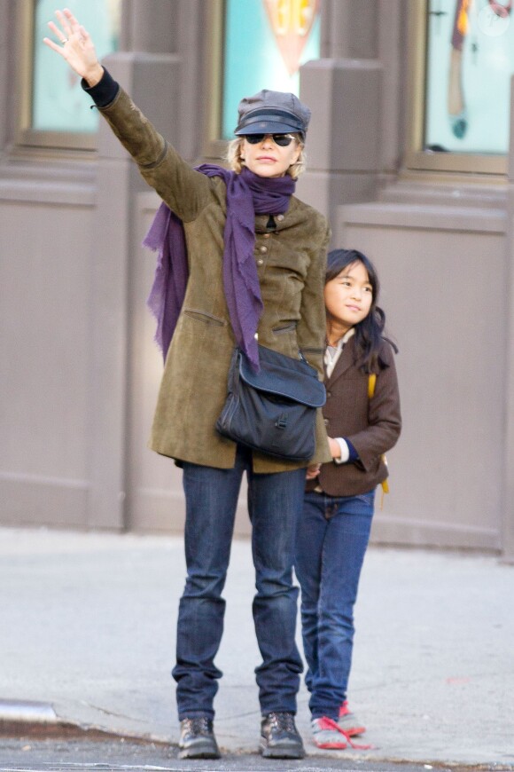 Meg Ryan avec sa fille Daisy à New York le 18 septembre 2013