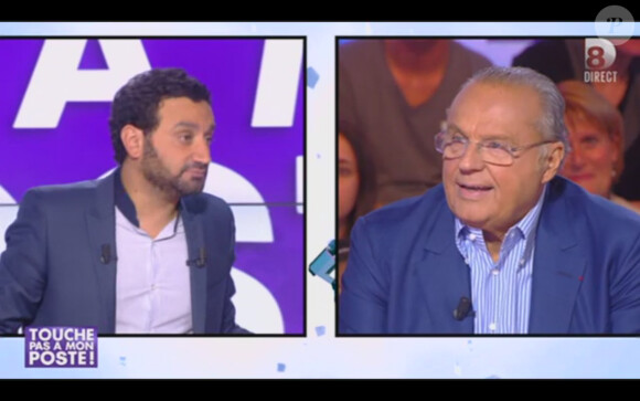Gérard Louvin s'explique devant Cyril Hanouna sur le plateau de "Touche pas à mon poste", le 15 octobre 2013.