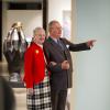 Inauguration par la reine Margrethe II de Danemark et le prince Henrik de l'exposition ''Pas de deux royal - Une rencontre artistique'' à Aarhus le 11 octobre 2013.