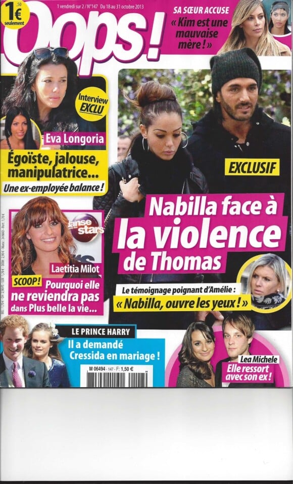 Couverture du magazine Oops en kiosques le 18 octobre