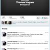 La réaction de Karine Le Marchand tweetée par Thomas Hugues le 18 octobre 2013