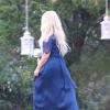 Exclusif - Jessica Simpson, superbe dans sa robe bleue de demoiselle d'honneur au mariage de son agent Lauren Auslander, à Rhode Island le 11 octobre 2013
