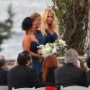 Exclusif - Jessica Simpson, demoiselle d'honneur au mariage de son agent Lauren Auslander, à Rhode Island le 11 octobre 2013