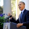 Le président Barack Obama lors d'un discours à la Maison Blanche sur la loi Obamacare le 21 octobre 2013.