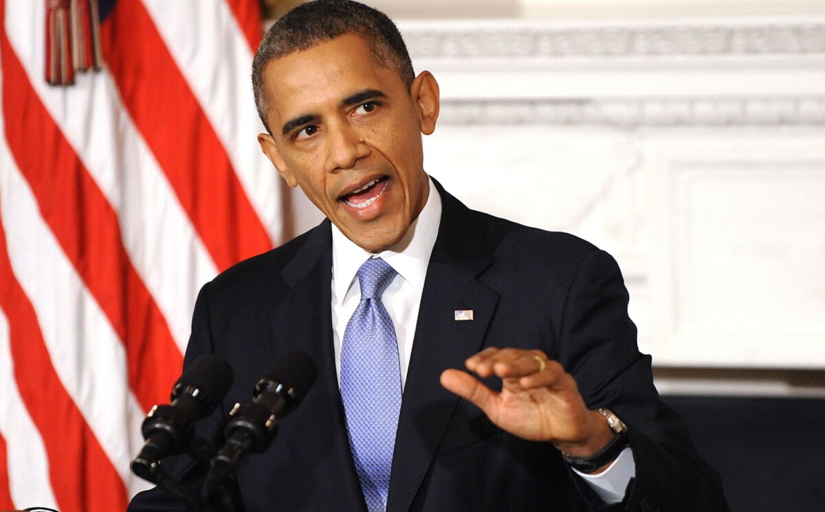 Photo : Barack Obama lors d'un discours à la Maison Blanche le 17 ...
