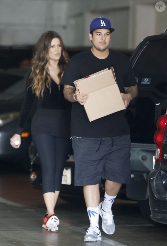 Rob et sa grande soeur Khloé Kardashian à Los Angeles, le 6 juin 2013.