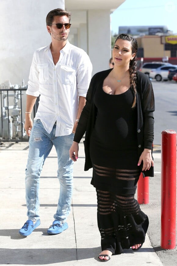 Scott Disick et Kim Kardashian à Los Angeles, le 14 mai 2013.