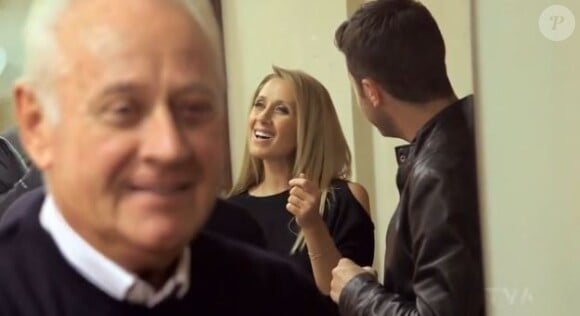 Lara Fabian et son papa Pierre dans l'émission Accès Illimité sur TVA, le 17 octobre 2013.