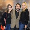 Henri Leconte, sa fille Sara-Luna, et sa femme Florentine à la soirée d'inauguration du centre commercial "Beaugrenelle" à Paris, le 22 octobre 2013.