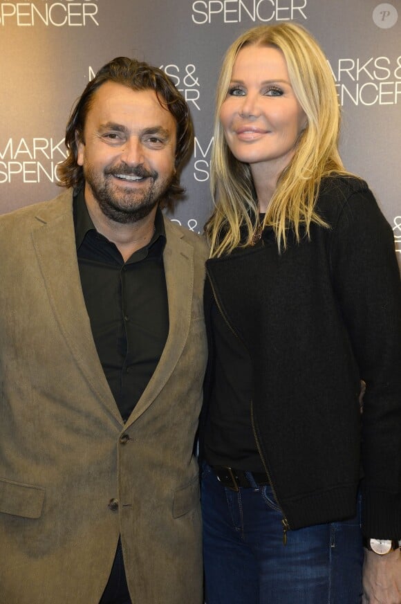 Henri Leconte et sa femme Florentine à la soirée d'inauguration du centre commercial "Beaugrenelle" à Paris, le 22 octobre 2013.