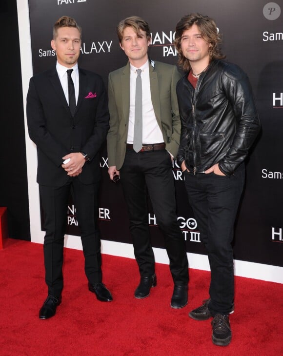 Taylor, Isaac et Zac Hanson à Los Angeles, le 20 mai 2013.
