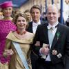 Le prince Carlos de Bourbon-Parme et la princesse Annemarie lors de la journée d'intronisation du roi Willem-Alexander des Pays-Bas le 30 avril 2013 à Amsterdam.