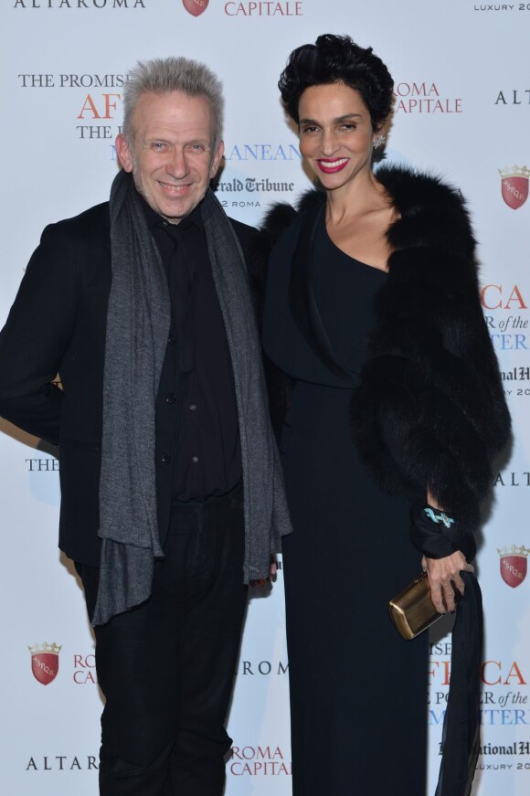 Jean Paul Gaultier et Farida Khelfa à la soirée The Promise Of Africa The Power Of Mediterranean à Rome le 15 novembre 2012.