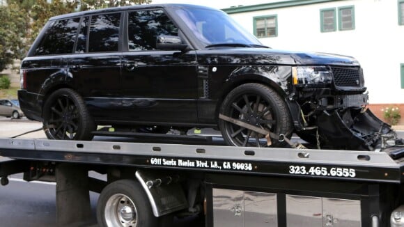 David Beckham accidenté : Sa voiture emmenée au garage dans un sale état