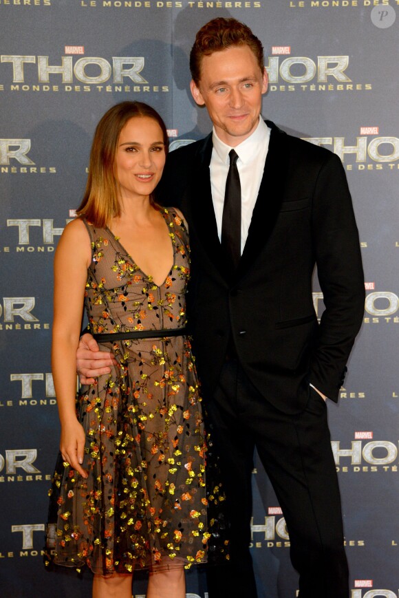 Natalie Portman et Tom Hiddleston au Grand Rex à Paris, le 23 octobre 2013.