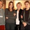 Marisa Bruni-Tedeschi entourée par ses filles Carla et Valeria, à Paris, le 3 novembre 2009.
