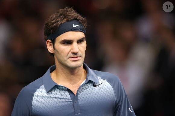 Roger Federer lors de son second tour du BNP Paribas Masters à Paris, le 30 octobre 2013
